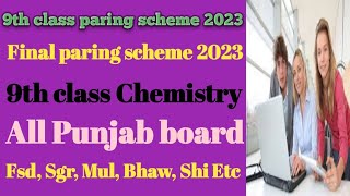 9Thclass Chemistry pairing scheme years 2023