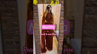 Myntra ready to wear saree #myntra #readytowearsaree #saree #shorts #viralshort #yt #ytshortsindia