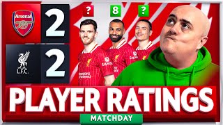 SALAH SAVES LIVERPOOL! ROBBO VERY POOR! Arsenal 2-2 Liverpool Player Ratings