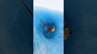 Flying through a hammock in an Insane Ice Cave with @sebastian_schieren 🤯🤯🧊 #travel #iceland