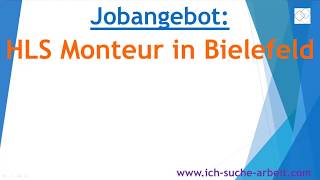 Jobangebot HLS Monteur in Bielefeld