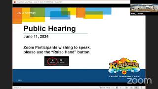 Kamloops City Council - Public Hearing - June 11, 2024