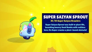 Super Saiyan Sprout gameplay Brawl stars