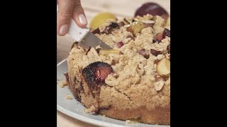 French Plums Cake With Hazelnut Crumble | Recipe | EN