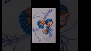 Latest flower embroidery/for beginners #shorts #youtubeshorts