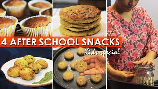 4 Kids Snacks Ideas | Easy & Healthy snacks recipes for kids | Healthy recipes