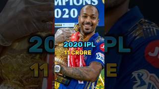 HARDIK PANDYA IPL SALARY 💙 #ipl #hardikpandya #mi #gt #shortvideo #shorts #short #iplsalary #sports