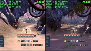 Blade and Soul Low vs Max GTX 960 + i5 2400 With FPS