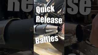 Quick release exhaust baffles