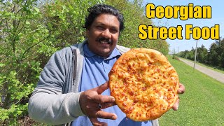 Georgian Street Food | Georgian Achma | Georgian Khachapuri | Georgian Lobiani | Georgian Food Vlog