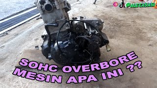 ripiu mesin overbore tapi kok sohc 250 cc singgle silinder 4 klep liquid colled, mesin apa ya?