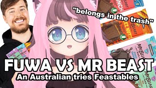 VTuber VS Mr Beast | VTuber Fuwa Eats feastables! (handcam) #feastables #mrbeast