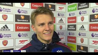 Arsenal 3 - Chelsea 1 | Martin Odegaard Post Match Interview ￼