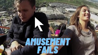 Funny Amusement Park / Waterpark Fails (BREAK UP ON ROLLERCOASTER!) 🤣🤣🤣