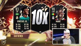 FIFA 22: BIG WIN 😱 10x MEIN TOTW PACK 🔥🔥 TOTW UPGRADE SBC PACK OPENING