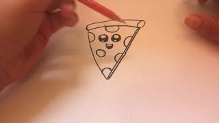 How to draw a cute pizza🍕