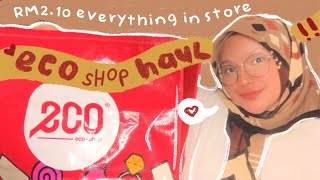 eco shop haul ☁️ barang university / 20+ items for RM50 !!!!!