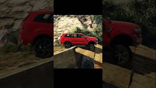 GTA V | FORTUNER AND ENDEAVOUR SUSPENSION TEST | #shorts #gta5 #fortunervsendeavour #suspensiontest