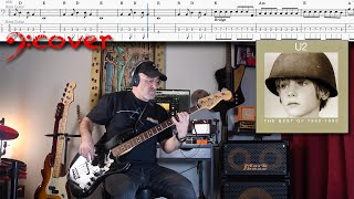 U2 - I Will Follow - Bass Cover with Tabs in 4K