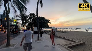 Pattaya Beach Road: From Yellow to Purple Skies 🌅💜