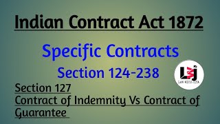 Sec127- Consideration for the Guarantee|Comparison Btn Contract of Indemnity & Contract of Guarantee