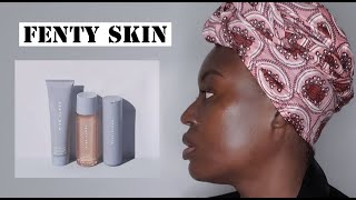 FENTY SKIN REVIEW & DEMO/ Morning Skincare Routine for OILY, DARK Skin / CocoaAlmondJoy