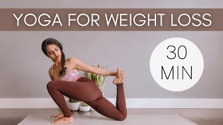 30 min Yoga for Weight Loss | Fat Burning Workout | At - Home