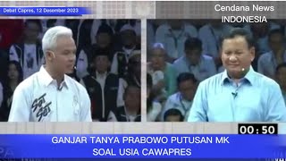 Calon Presiden Nomor Urut 3, Pertanyakan Terkait Putusan MK; Usia Cawapres