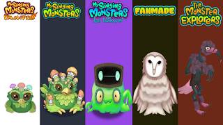 Dawn Of Fire, My Singing Monsters, Lost Landscapes, Fanmade, Monster Exolorers Redesign Comparisons