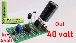 4 Volt to 40 Volt Boost Converter Circuit