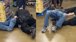 Civilian gives cop a run for his money