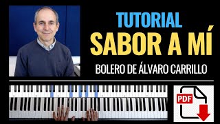 Sabor a mi - tutorial piano