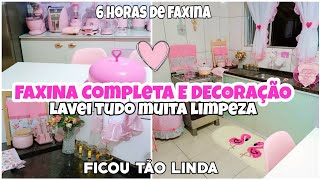 FAXINA COMPLETA NA COZINHA 🩷 DECORAÇÃO FAXINA PESADA DETALHADA 💞RECEBIDO FOFO FICOU LINDA