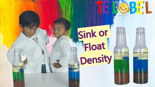 Density Tower Experiment Tobin & Benny sink or float Science