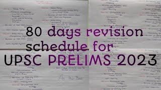 Perfect 80 days upsc prelims strategy with daily targets|Revision for upsc prelims 2023 in 80 days