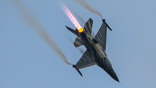 4K | BAF Dark Falcon F-16 Full Sunset Show (VADOR Stefan Darte)