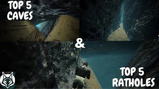 ARK|LOST ISLAND|TOP 5 UNDERWATER CAVES & TOP 5 UNDERWATER RATHOLES