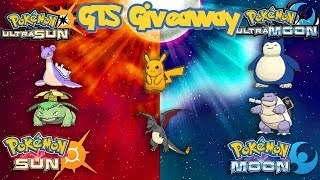 Pokémon SUN & MOON/ULTRA GTS GIVEAWAY |  | Pokémon Trainer RED's Team!!