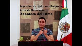 13  Zapoteco del Istmo   Impresion de copias certificadas de actas de nacimiento