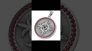 _A marvelous manifestation of strength Silver Viking Shield Pendant #pendant #jewelrylover # ####