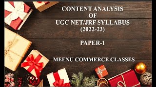 UGC NET/JRF Paper-1 Syllabus