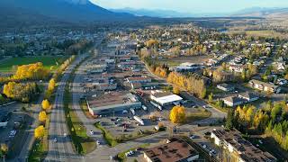 Downtown Smithers with fall colours - DJI Mini 3pro