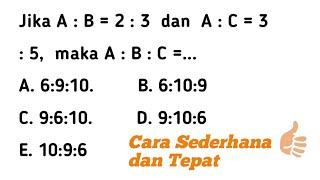 Menentukan nilai perbadingan A:B:C