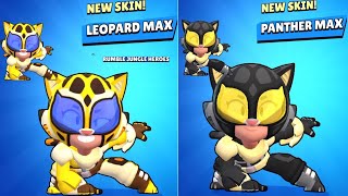 New Skins Leopard Max & Panther Max - Free Rewards of Brawl Pass Season 18 #rumblejungle