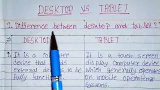 Difference between desktop and tablet in hindi|desktop vs tablet|desktop|tablet|computer.