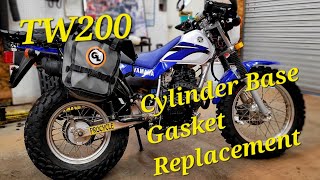 2007 Yamaha TW 200 Cylinder Base Gasket Replacement