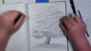 Landscape Tutorial~How to Draw Trees With Leaves Pt 2 of 2