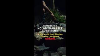 PEMBUATAN KOLAM IKAN LELE DARI BIS BETON 🏠 BANG AGOES DUSUN ROWO DESA SUMBEREJO WONOGIRI