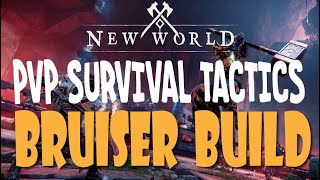 Bruiser PVP Survival Tactics & Build | New World (Great Axe/Warhammer Build)