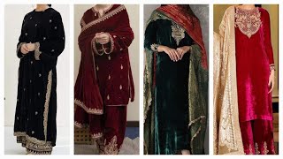 Beautiful Velvet Suts Collection 2023 By Everything With Mahrukh